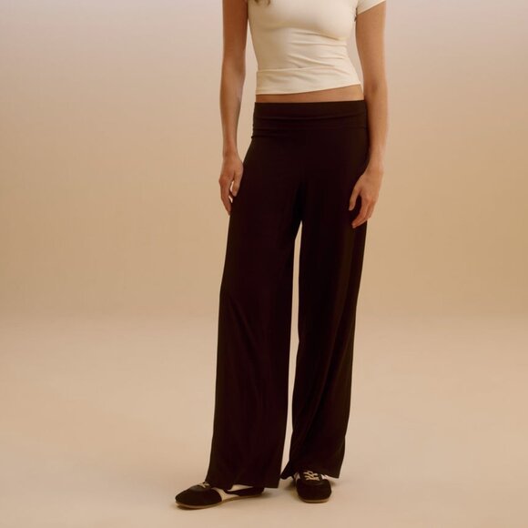 New Adanola Wide Leg Yoga Pant in Black - Picture 1 of 7
